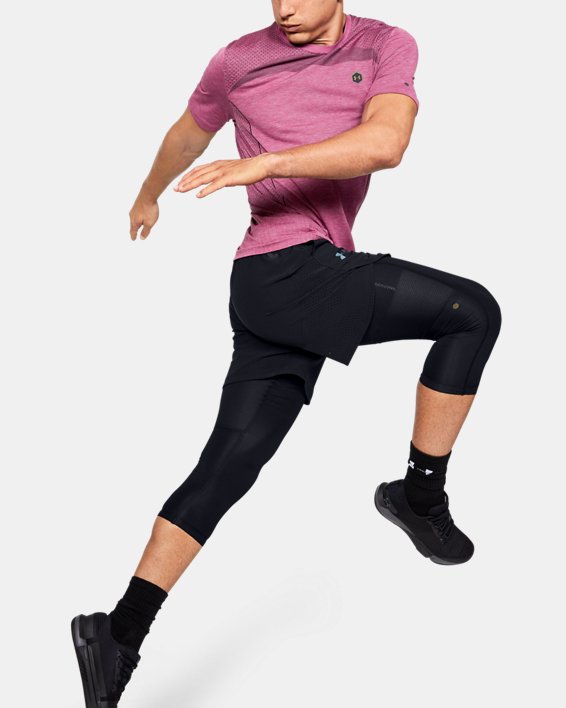 男士UA Stretch Woven短褲, Black, pdpMainDesktop image number 0